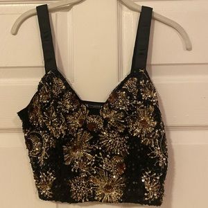 Sparkly going out crop top